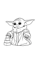 Baby Yoda kleurplaat 13